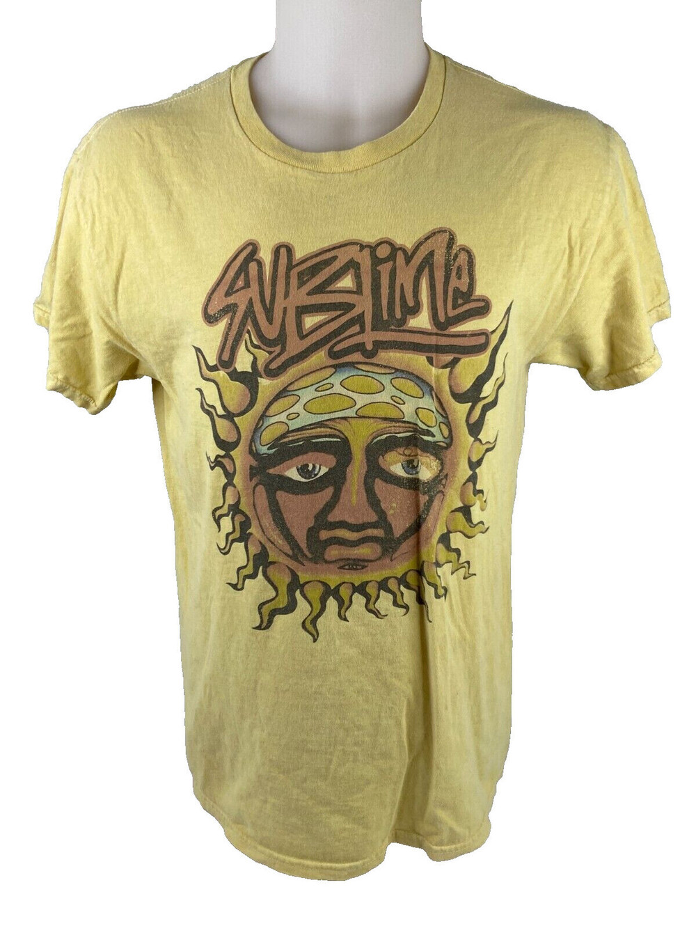Sublime Unisex Large Yellow T Shirt Freedom Album Cover Rock Band Music